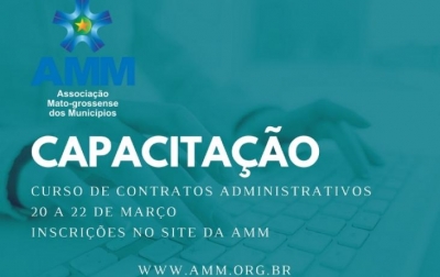 AMM realizará curso sobre Contratos Administrativos