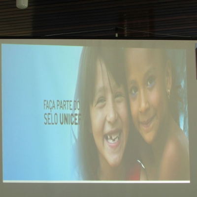 Adesão e paresentação do Selo UNICEF no município de Nova Marilândia.